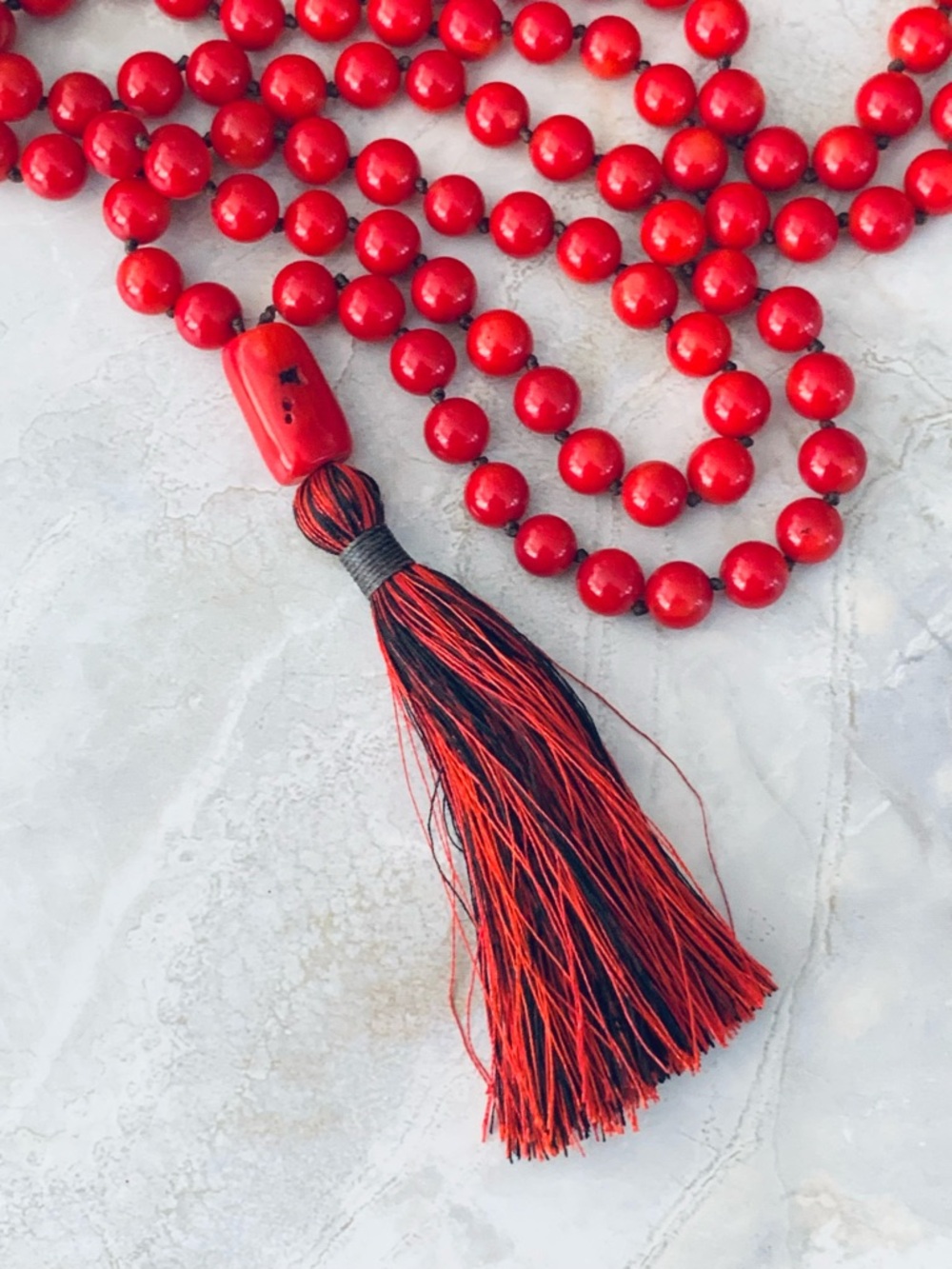 Red Coral 108 Bead MalaTassel
Necklace - Picture 4 of 5